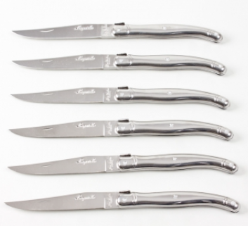 Coffret 6 couteaux laguiole inox fermant