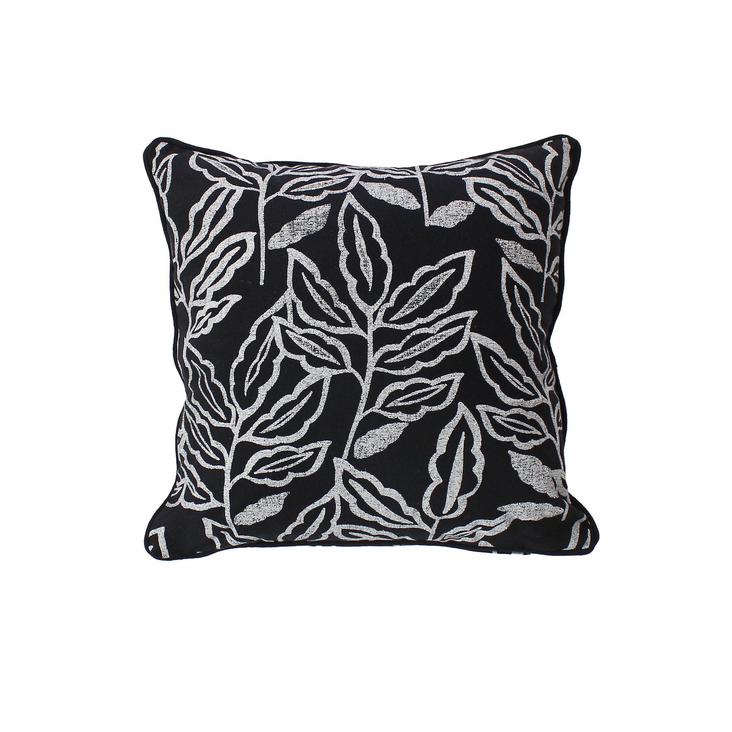 Coussin déhoussable, 40x40cm, motif, coton chambray