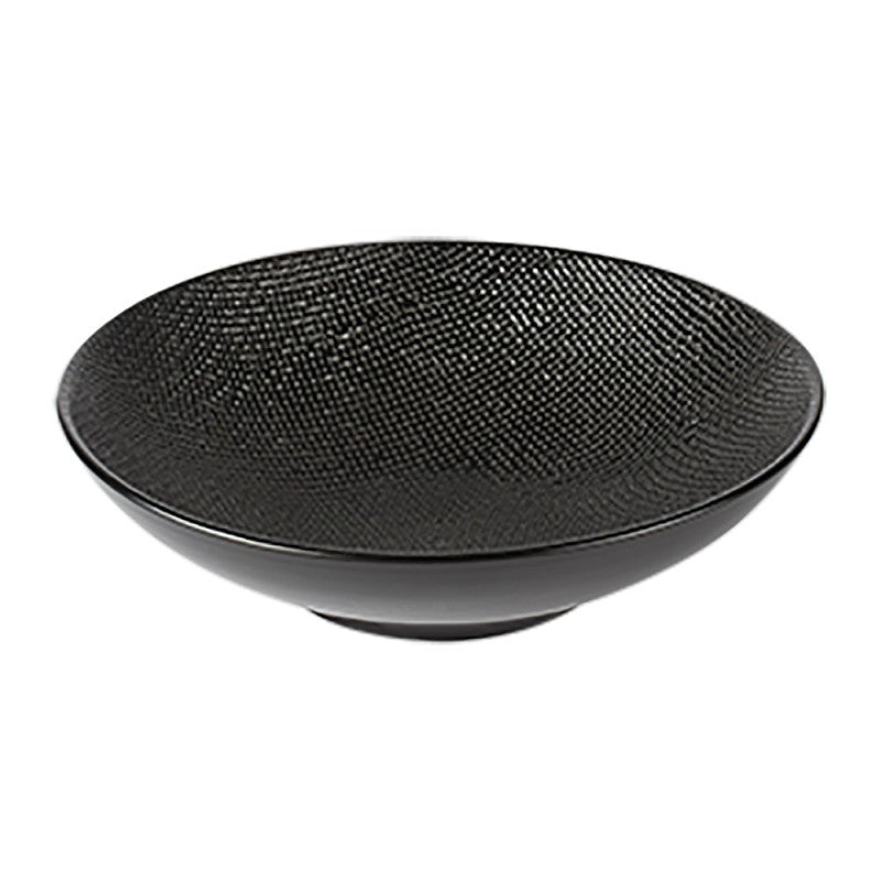 Assiette creuse VESUVIO noir - Table Passion