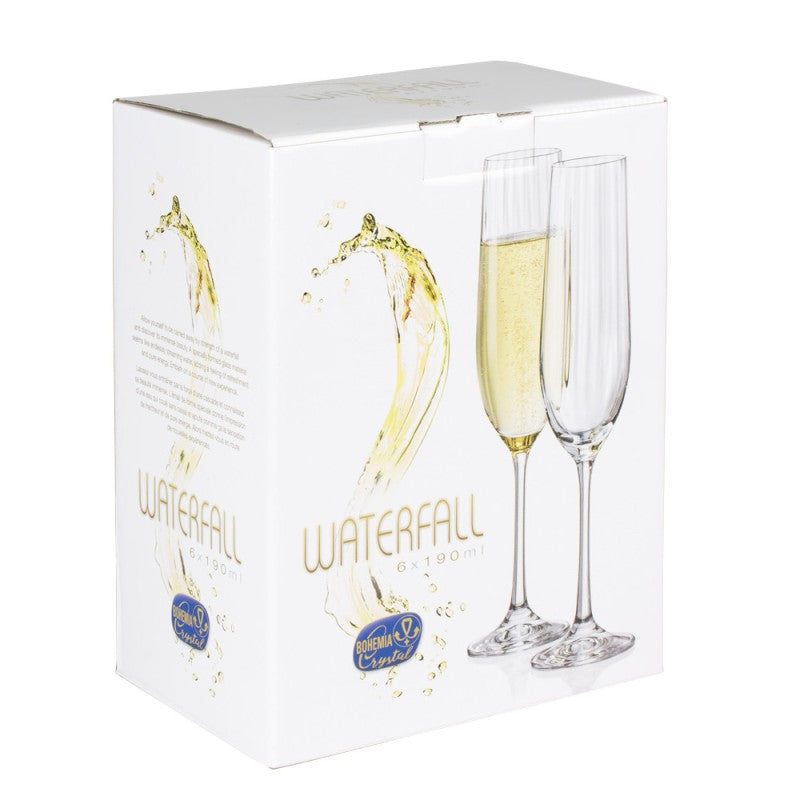 Boîte de 6 flûte Waterfall 19 cl - Table Passion