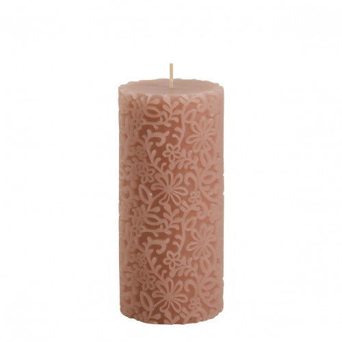 Bougie décorative Fleur rose foncé - Mathilde M