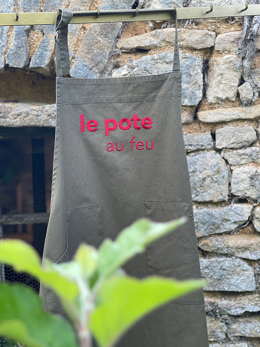 Tablier Brodé "Le Pote au Feu"