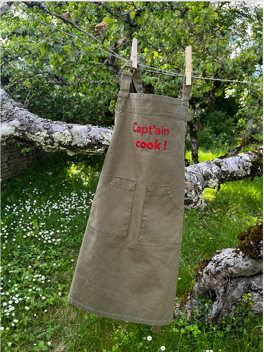 Tablier enfant Brodé "Capt'ain Cook!"