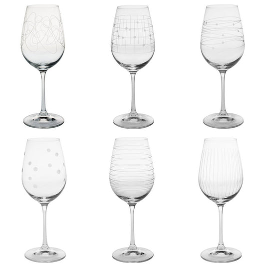 Coffret de 6 verres à pied Graphik 35 cl - Table Passion