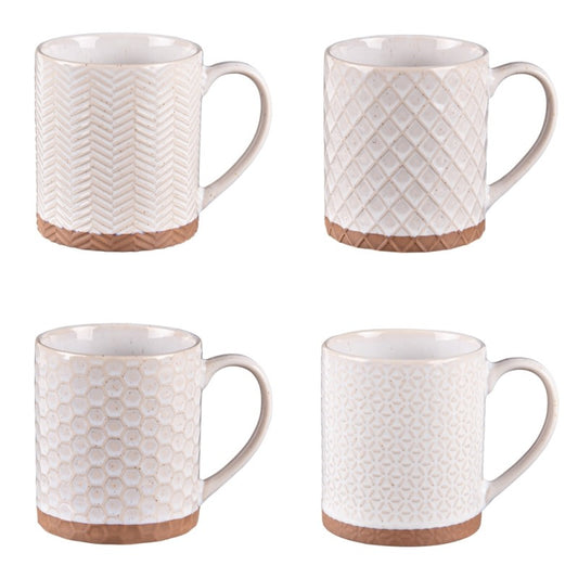 Coffret de 4 mugs Jaspe 35 cl - Table Passion