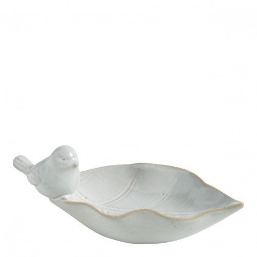 Coupelle Oiseau en grès blanc - Mathilde M