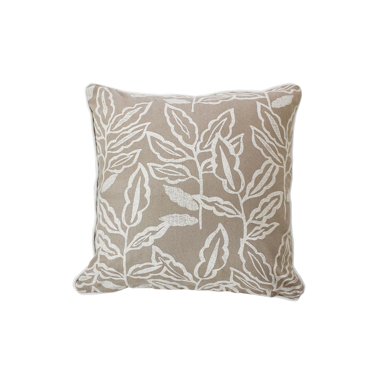 Coussin déhoussable, 40x40cm, motif, coton chambray