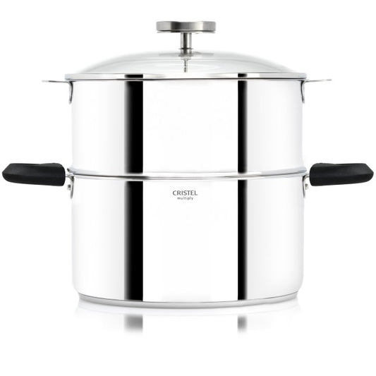 Cuit vapeur 24 cm + 2 anses MUTINE noires