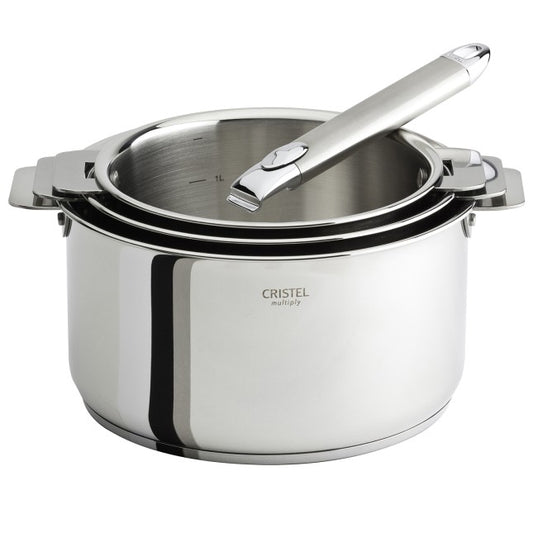 Série de 3 casseroles CASTELINE +1 poignée ZENITH