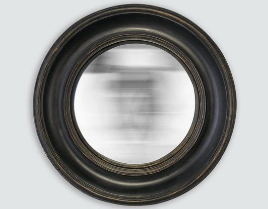 Miroir rond noir convexe