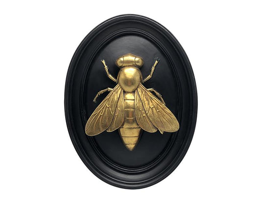 Décoration murale abeille noir et doré