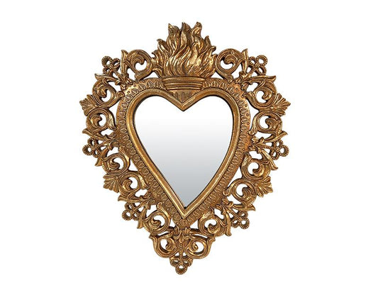 Déco miroir ex voto coeur