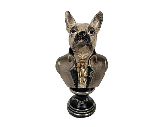 Statue buste chien