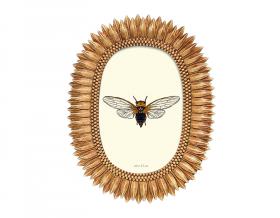 Cadre soleil doré abeille