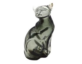 Chat verre vert