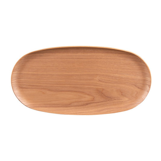 Plateau ovale bois naturel
