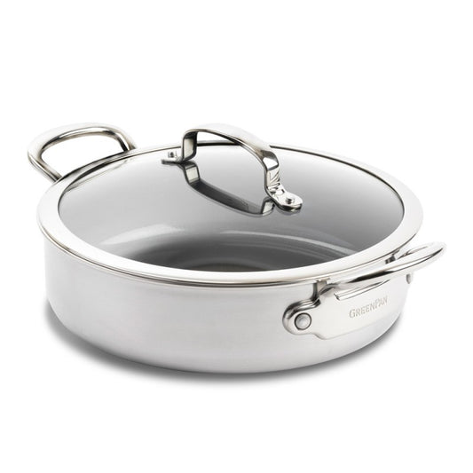 Sauteuse Première 26 cm en Inox avec Couvercle - GreenPan