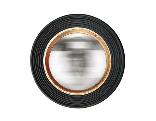 Miroir convexe noir & doré 38.5 cm