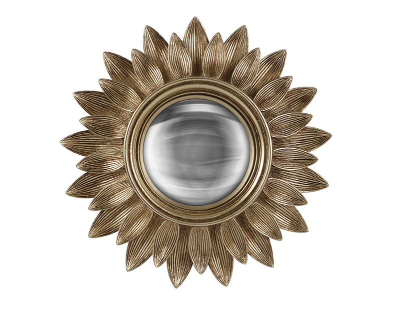 Miroir Lila convexe doré 21 cm