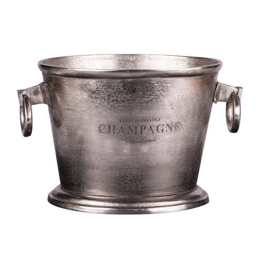 Seau à champagne en fonte argenté 38x25 cm